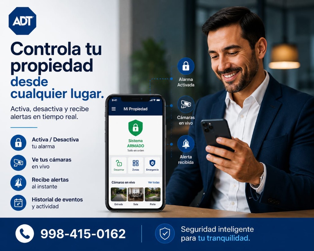 Controla tu alarma ADT desde la aplicación